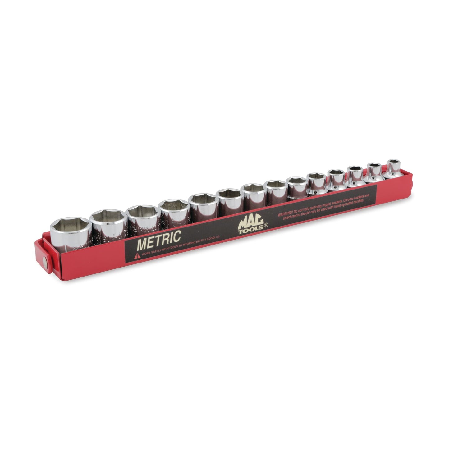 Socket Set, Standard Metric in Metal Tray 3/8" Drive - 14-PC.