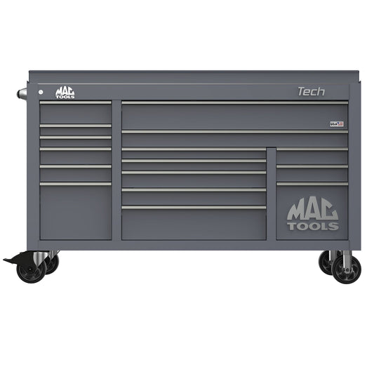 Tech™ Series 16-Drawer Drop Top Workstation - Carbon Gray
