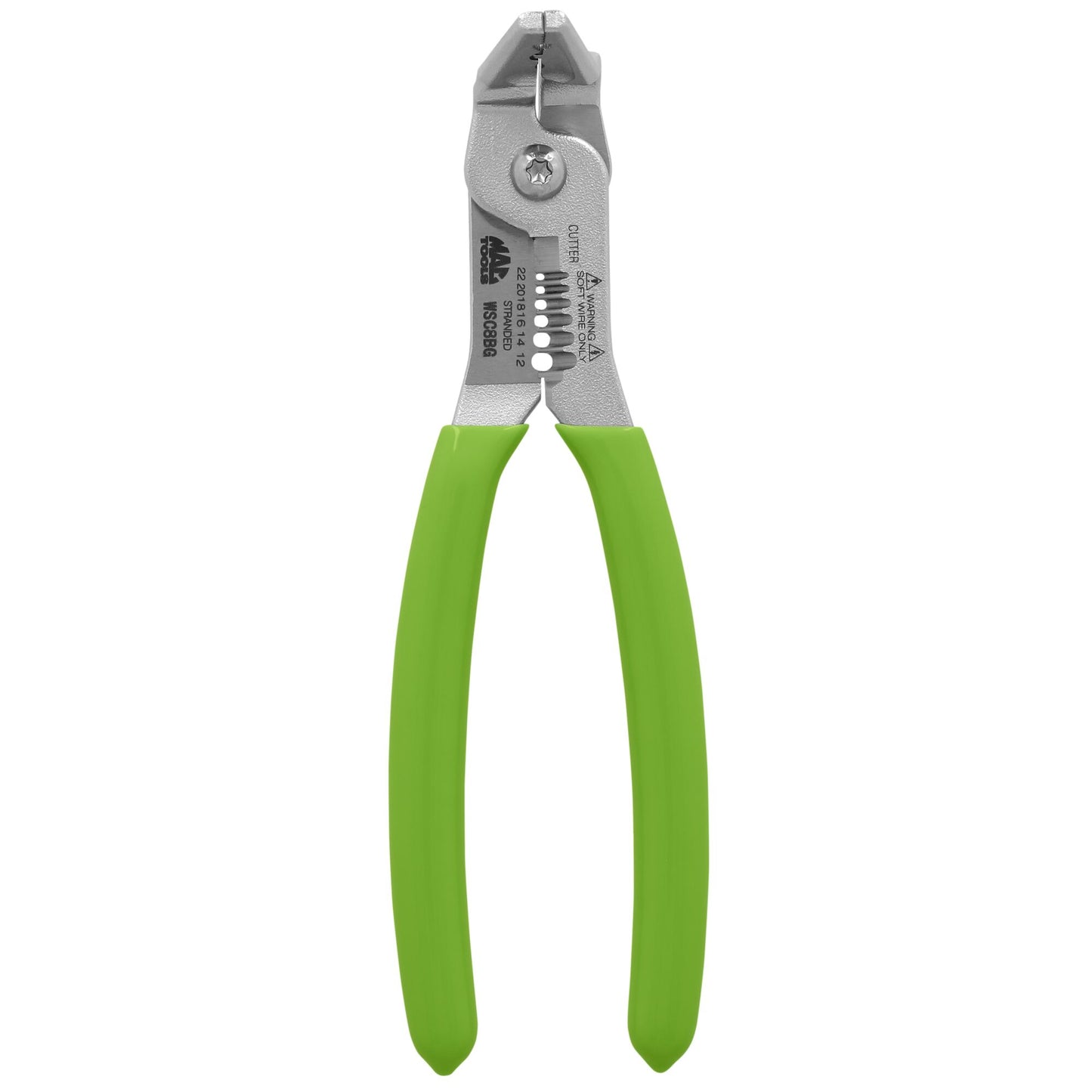 Angled Wire Crimper/Cuter/Stripper - Green