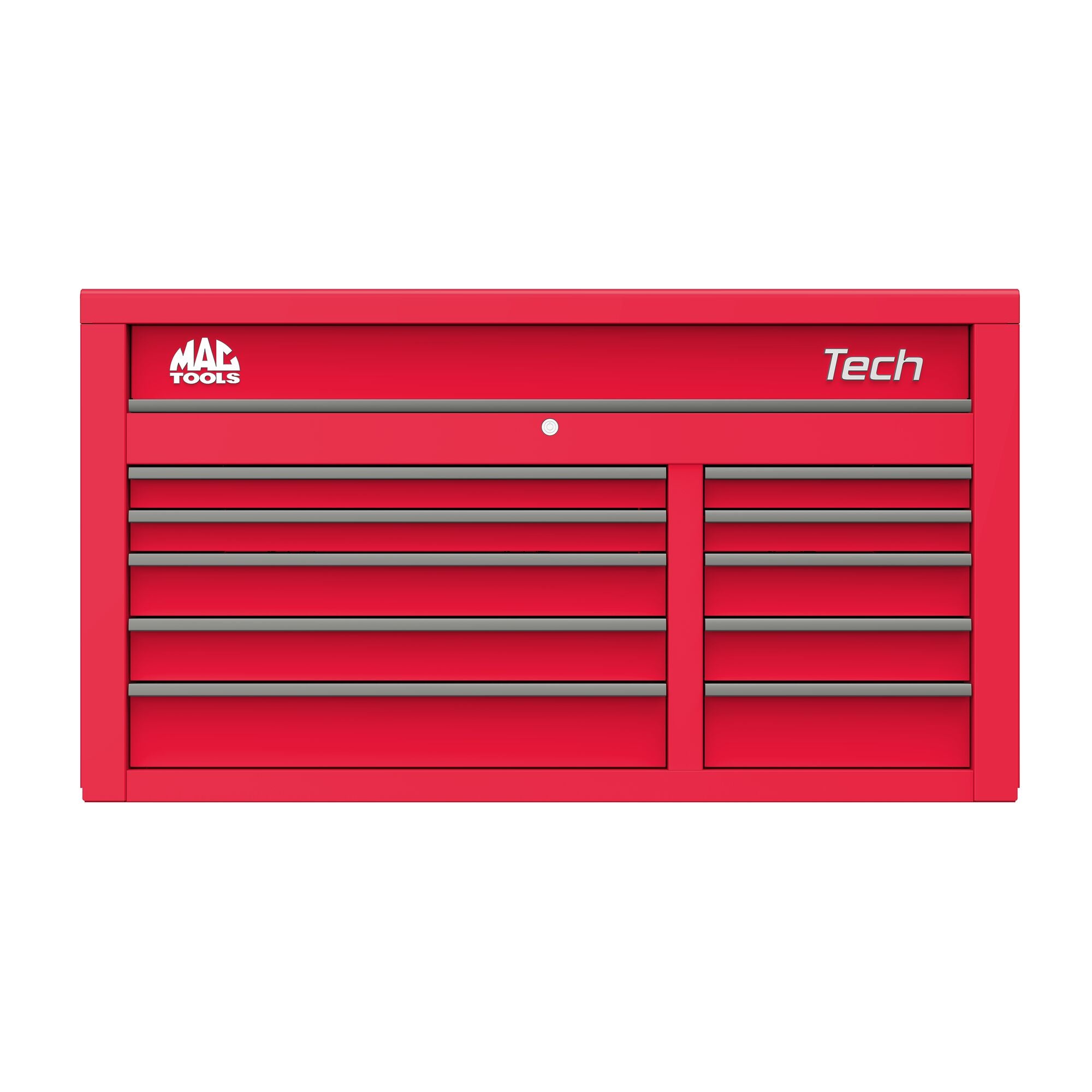 Tech™ Series 10-Drawer Top Chest - Firebrick Red