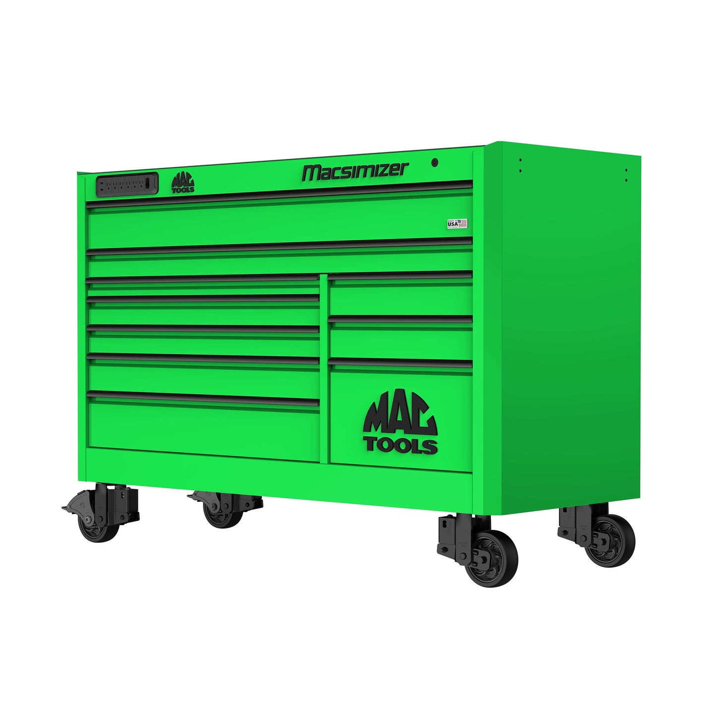 Macsimizer® 10-Drawer Workstation - Lime Green