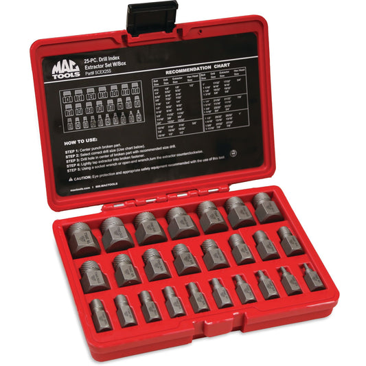 25-PC. Multi-Spline Screw Extractor Set