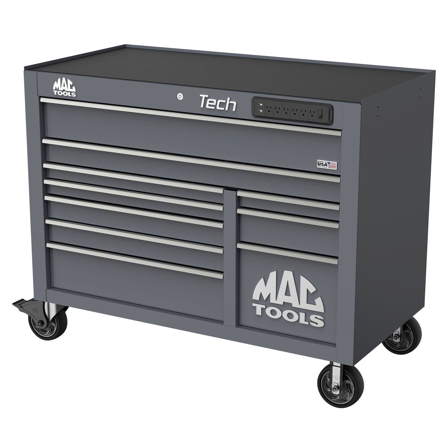 Tech™ Series 10-Drawer Workstation - Carbon Gray