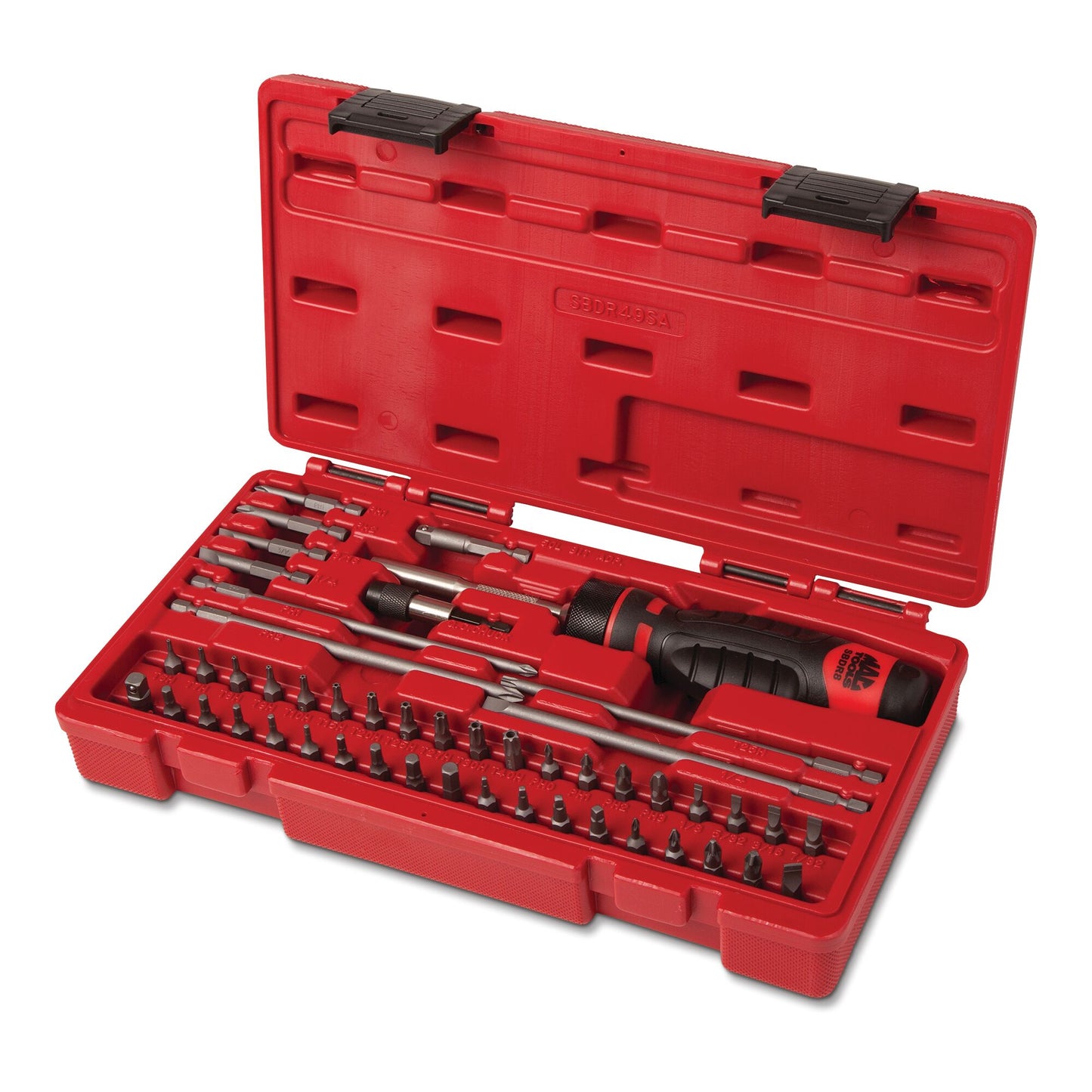49-PC. 1/4" Hex Drive Mac-Grip Ratcheting Bit Driver Set