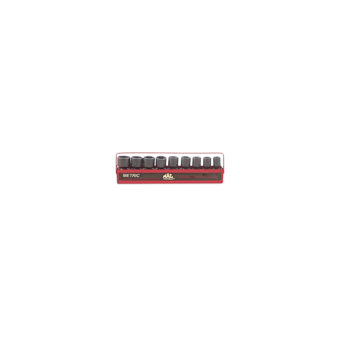 9-PC. 1/2" Drive Metric Impact Universal Socket Set - 6-PT.