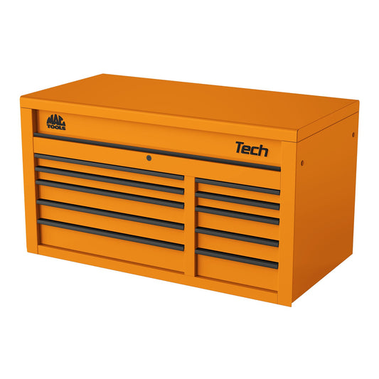Tech™ Series 10-Drawer Top Chest - Fireball Orange