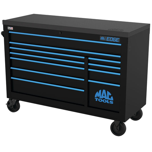 Edge™ 11-Drawer Workstation - Flat Black/Blue Trim