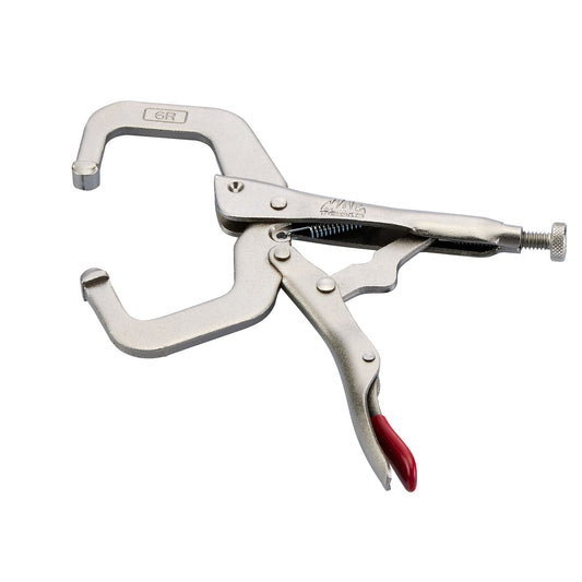 6" C-Clamp Trigger Release Locking Pliers - Red