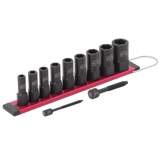 9-PC. 1/4" Drive R.B.R.T™ SAE Impact Foreign Object Removal (FOR) Extractor Socket Set
