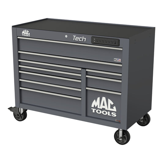 Tech™ Series 10-Drawer Workstation with PowerTech™ Drawer - Carbon Gray