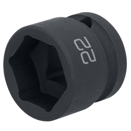 1/2" Drive 6 pt. Stubby Impact Socket - 22mm