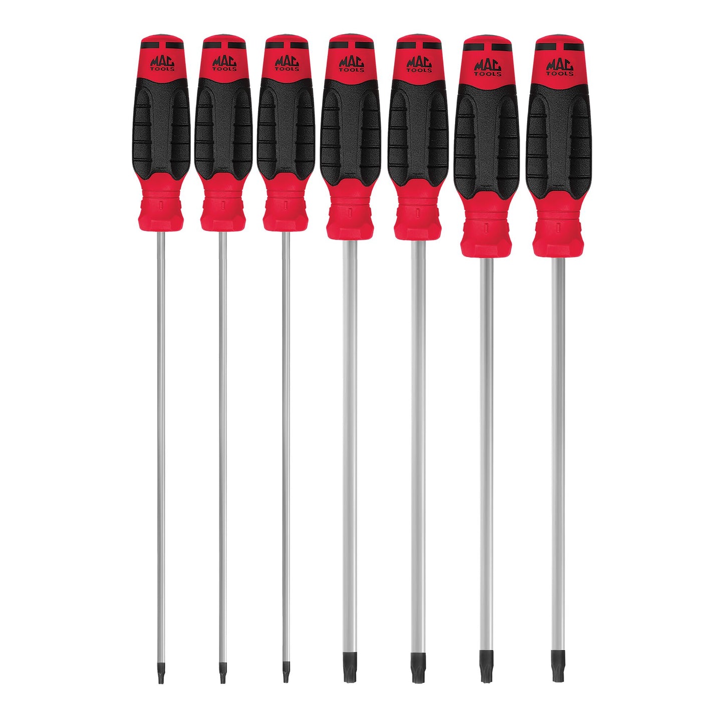 7-PC. Mac-Grip Tamper-Resistant Torx Screwdriver Set - Red