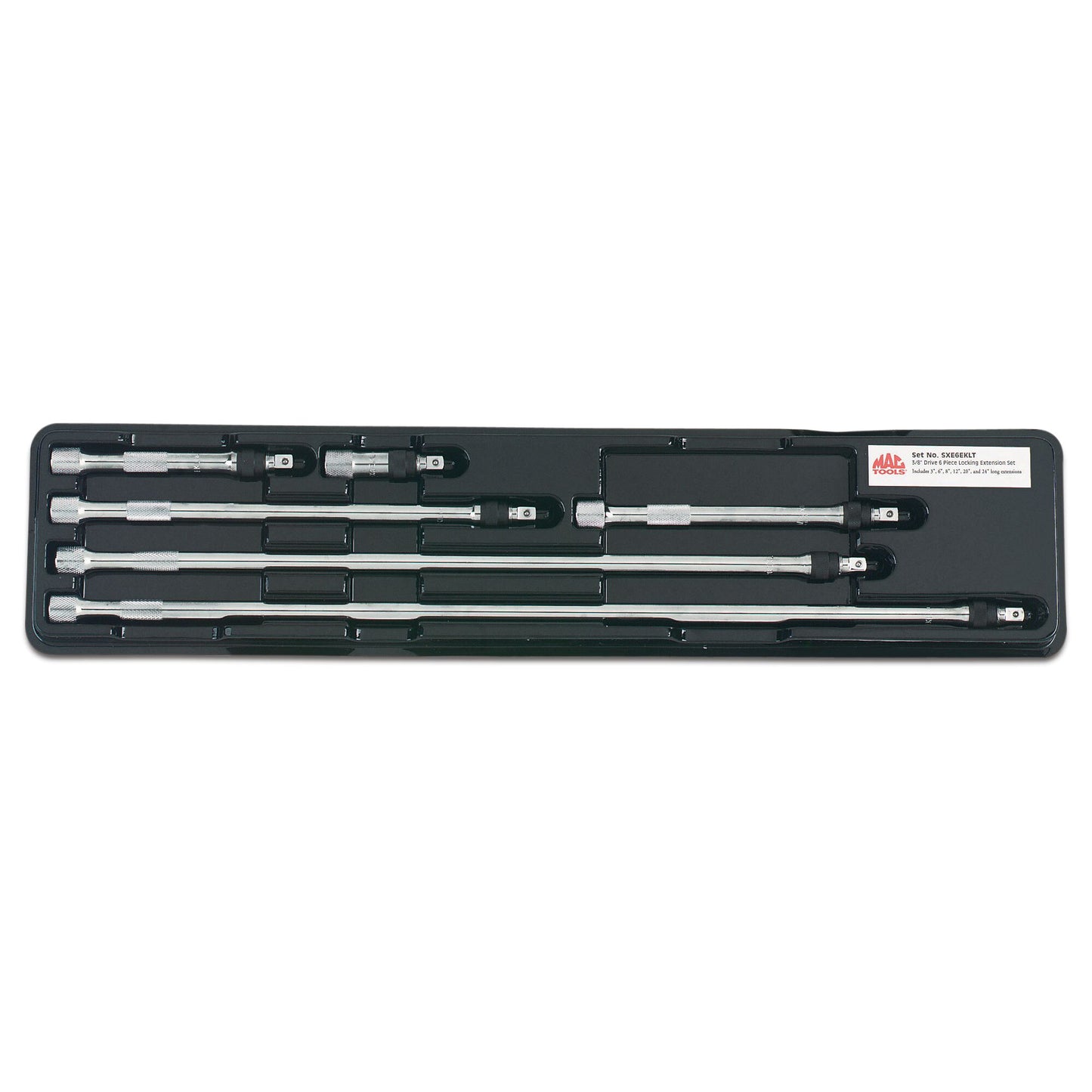 6-PC. 3/8" Drive Knurled Locking Extension Set
