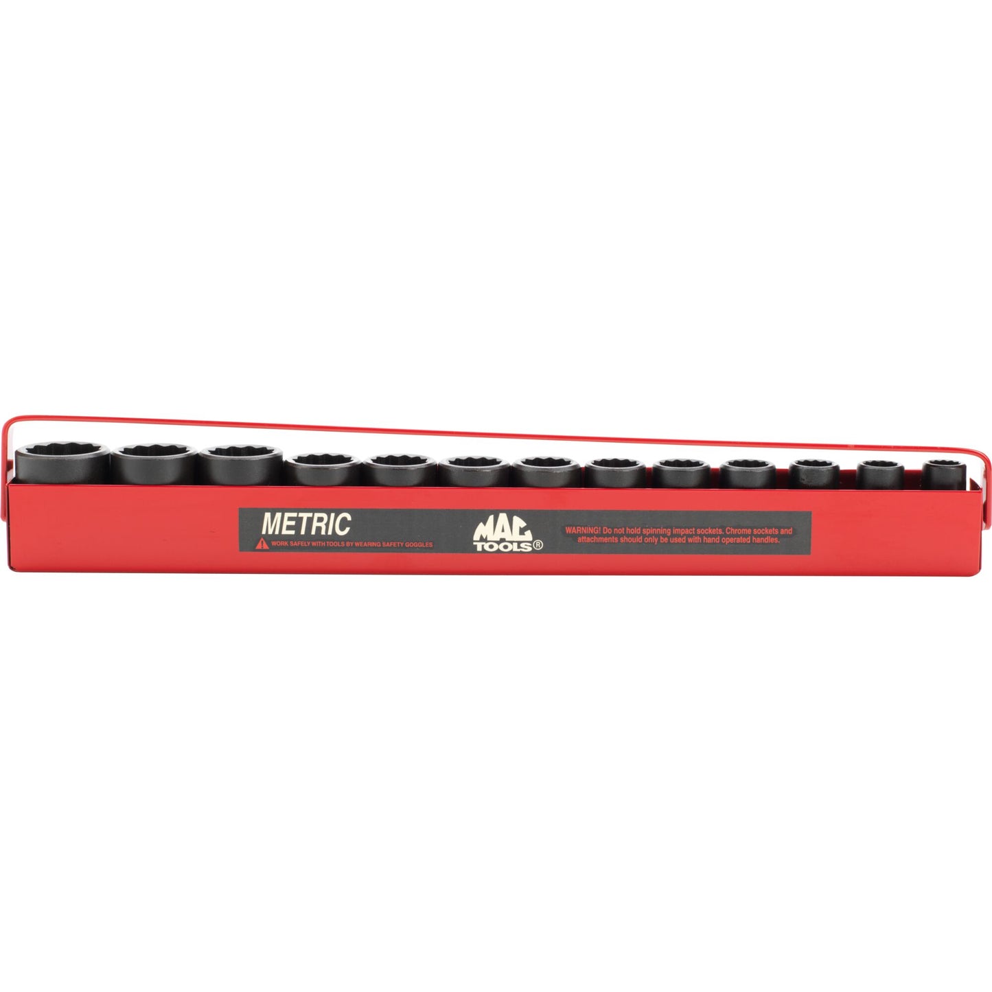 13-PC. 1/2" Drive Metric Impact Socket Set - 12-PT.