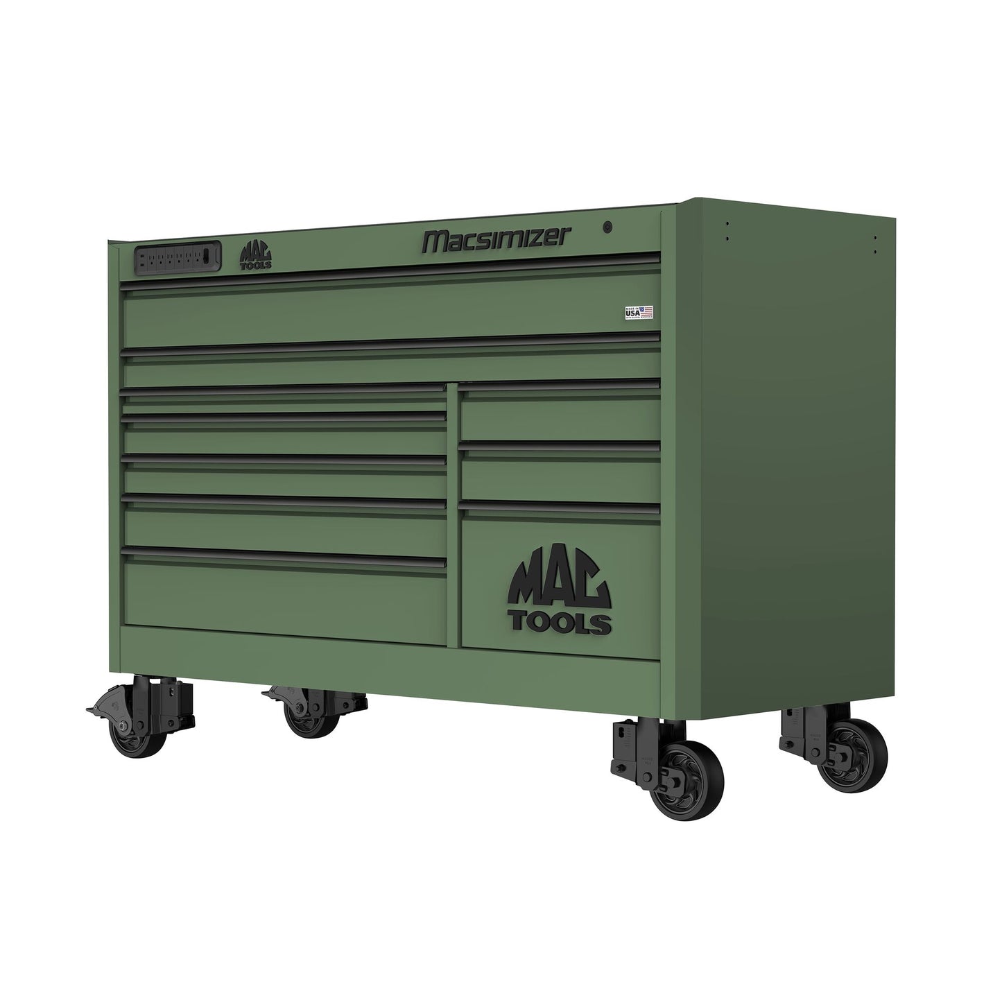Macsimizer® 10-Drawer Workstation - Olive Green