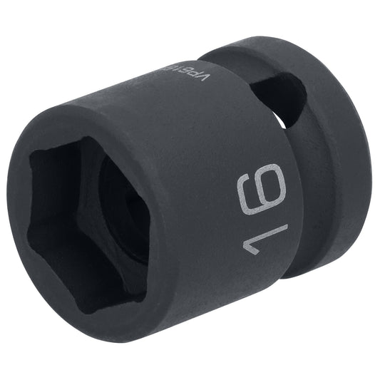 1/2" Drive 6 pt. Stubby Impact Socket - 16mm