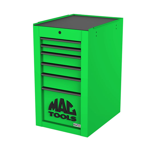 Tech™ Series 6-Drawer Side Cabinet with PowerTech™ Drawer - Lime Green