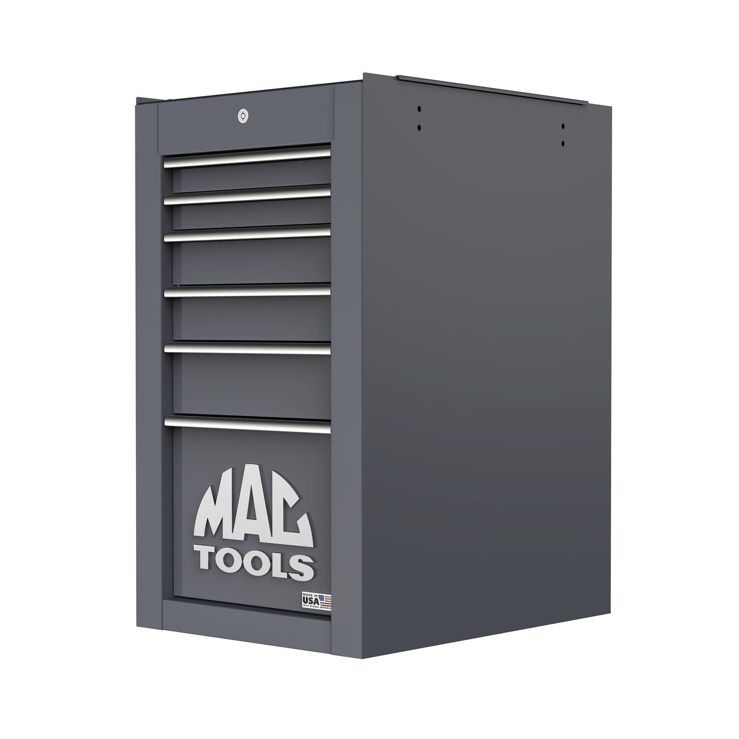 Tech™ Series 6-Drawer Side Cabinet with PowerTech™ Drawer - Carbon Gray