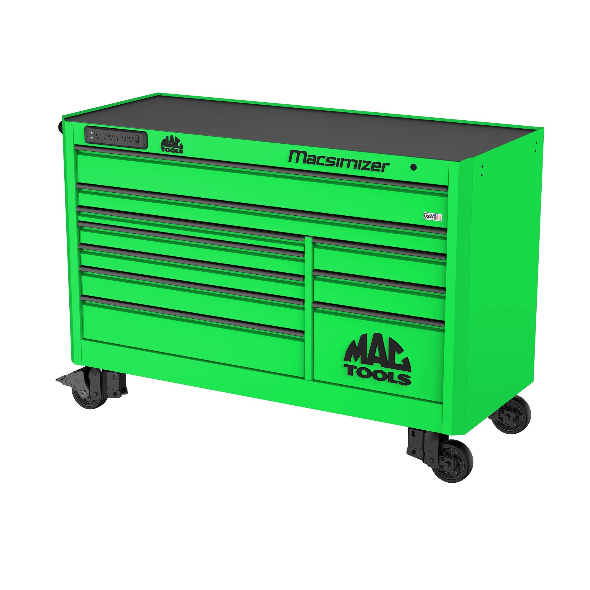 Macsimizer® 10-Drawer Workstation - Lime Green Macsimizer® 10-Drawer Workstation - Lime Green