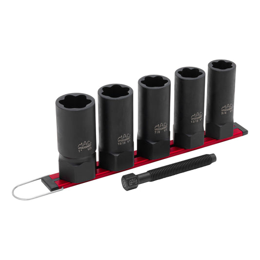 5-PC. 1/2" Drive R.B.R.T.™ SAE Deep Extractor Socket Set