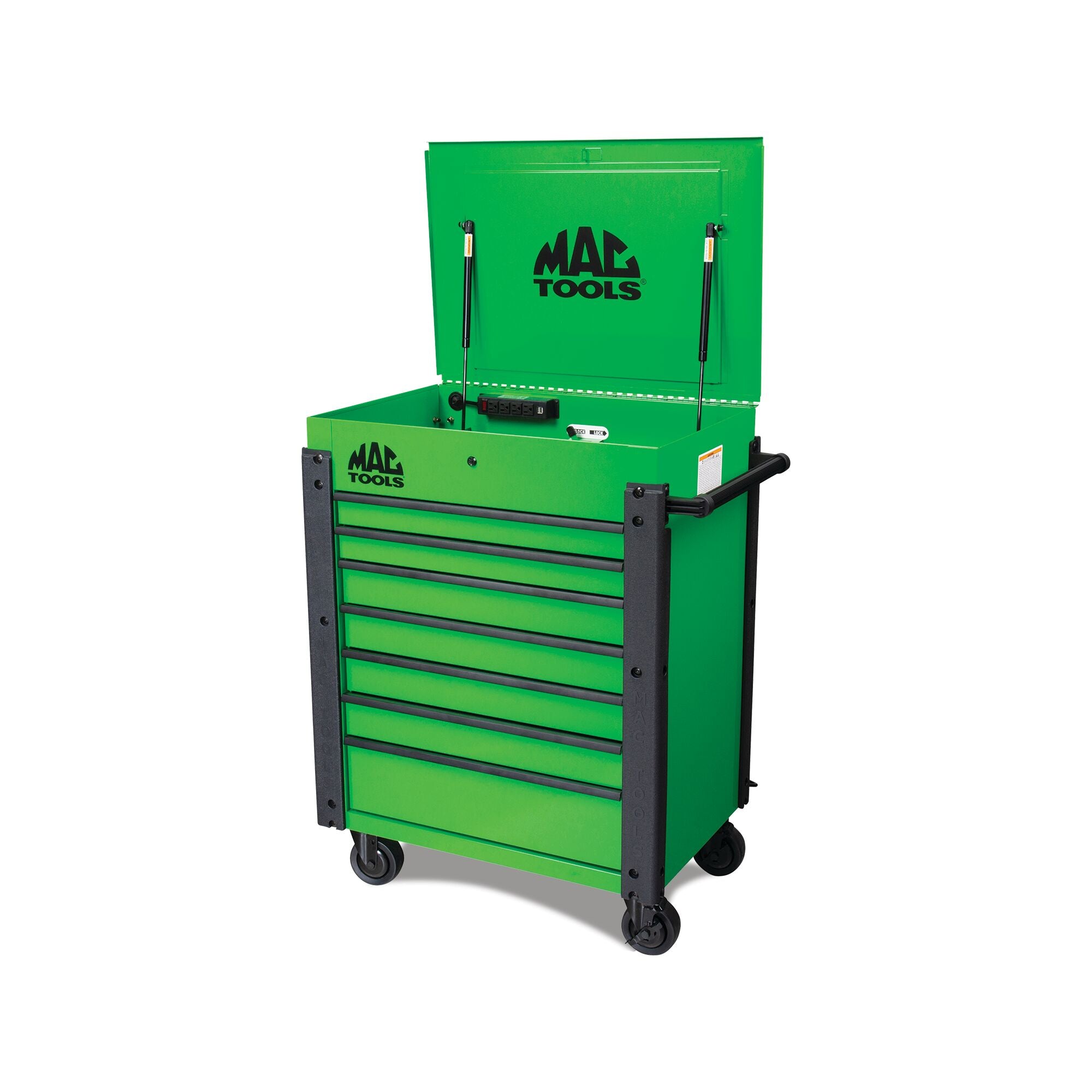 マカろーん 7-Drawer Utility Cart - Lime Green