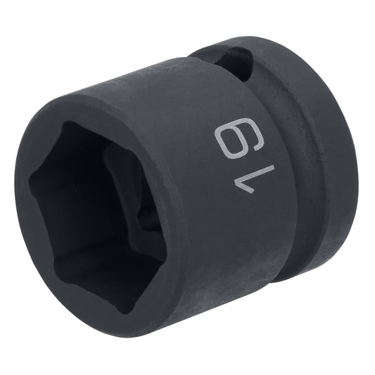 1/2" Drive 6 pt. Stubby Impact Socket - 19mm
