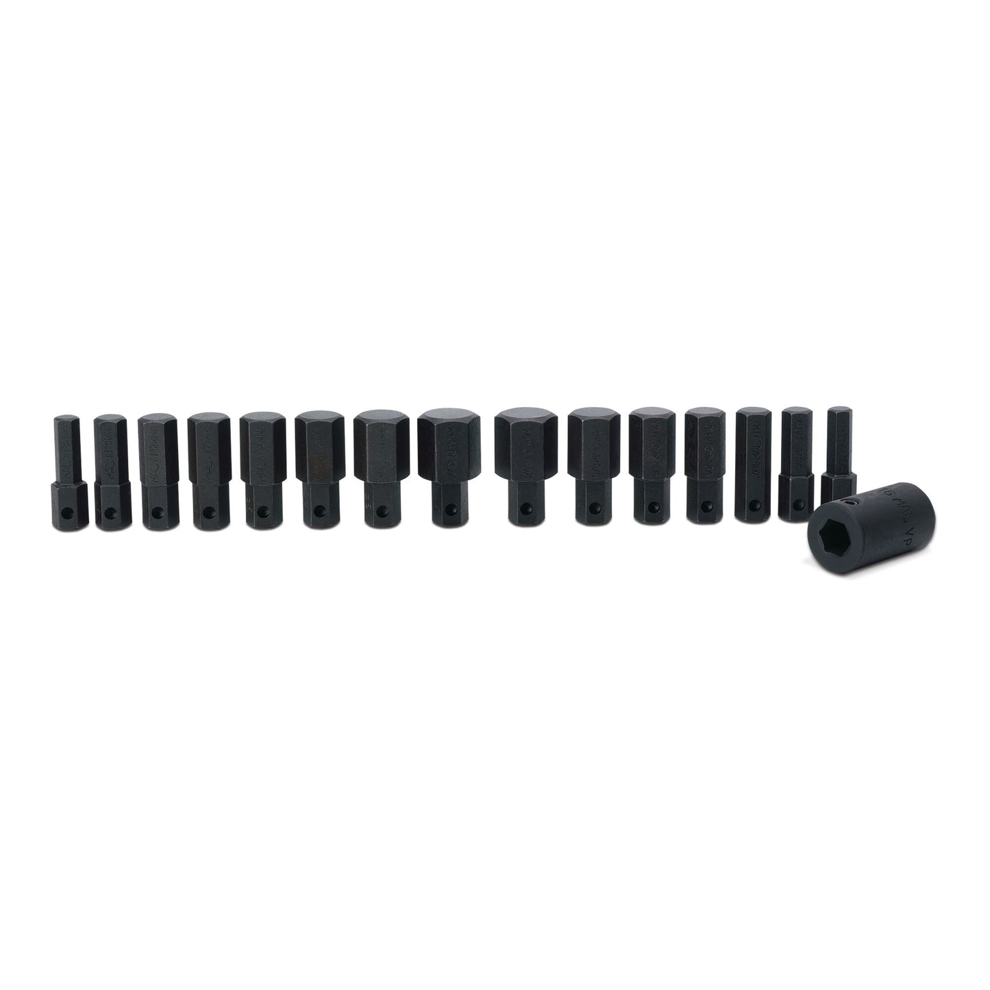 15-PC. 1/2” Drive SAE and Metric Impact Hex Insert and Driver Set