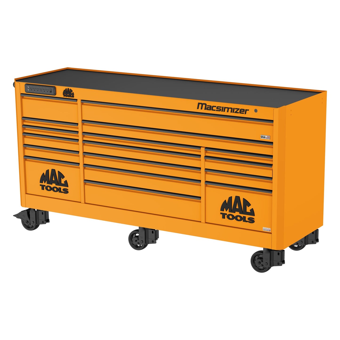 Macsimizer® 17-Drawer Workstation - Fireball Orange