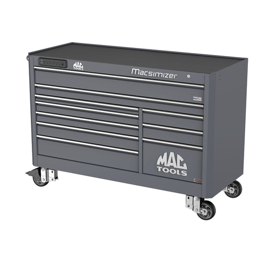 Macsimizer® Series 10-Drawer Workstation with PowerTech™ Drawer - Carbon Gray