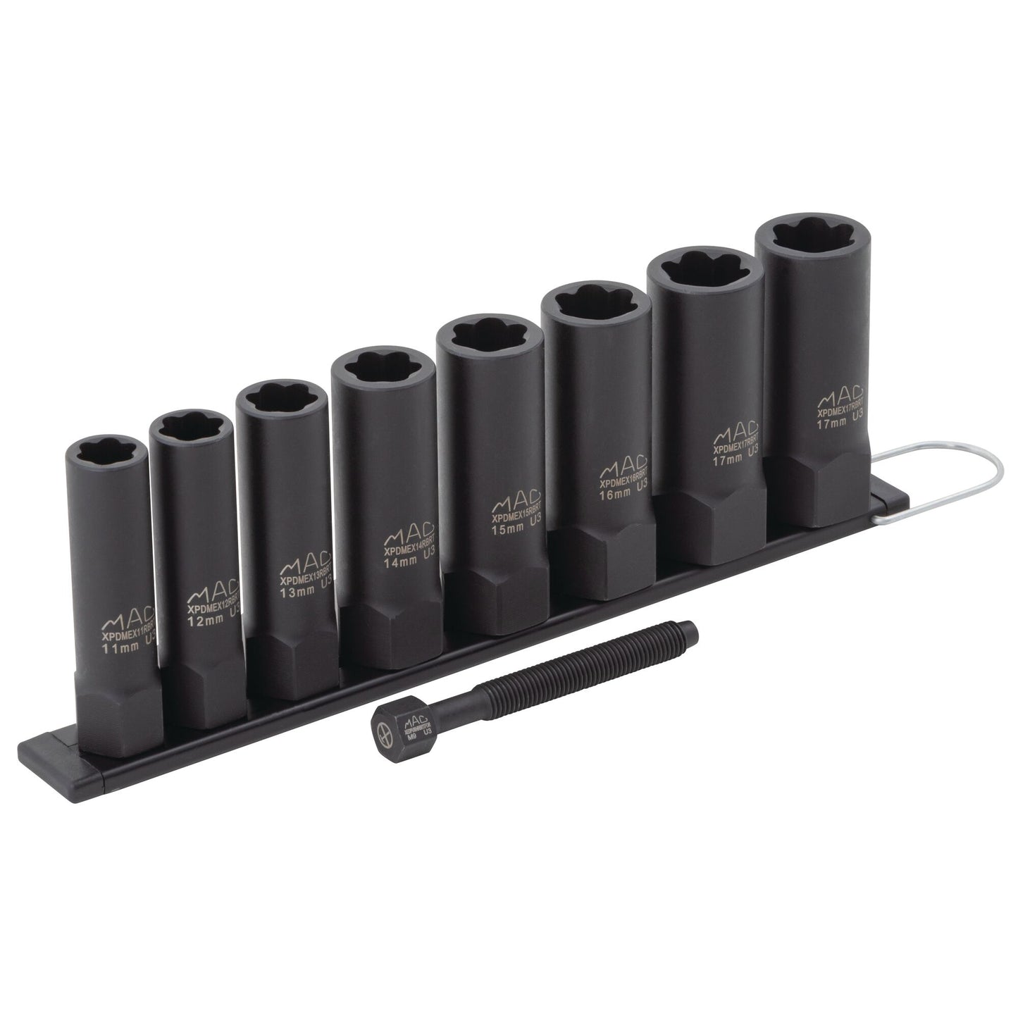 8-PC. 3/8" Drive R.B.R.T™ Metric Impact Foreign Object Removal (FOR) Deep Extractor Socket Set