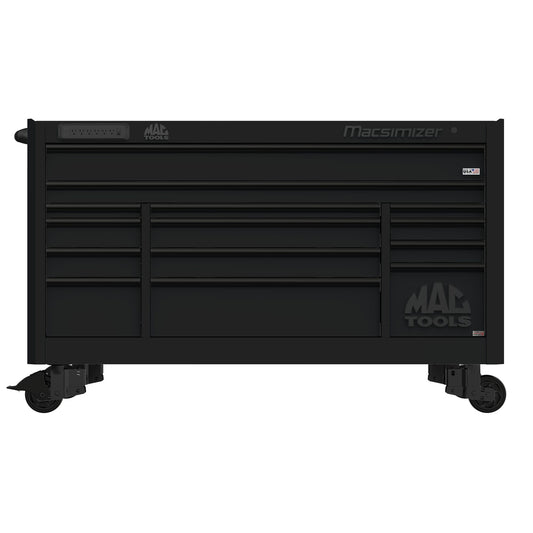 Macsimizer® Series 14-Drawer Workstation with PowerTech™ Drawer - Flat Black