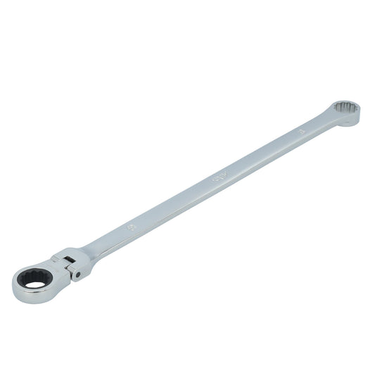 18mm XL Double Box Flex Head Ratcheting Wrench - 12 pt.