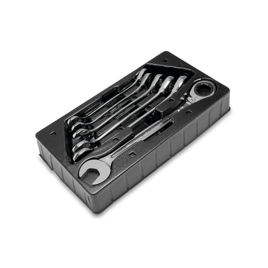 6-PC. Large Metric Reversible Ratcheting Wrench Set - 12-PT.