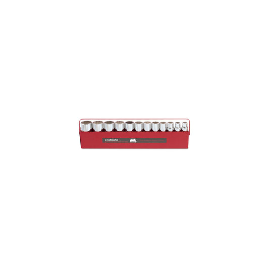 12-PC. 1/2" Drive SAE Deep Socket Set - 6-PT.