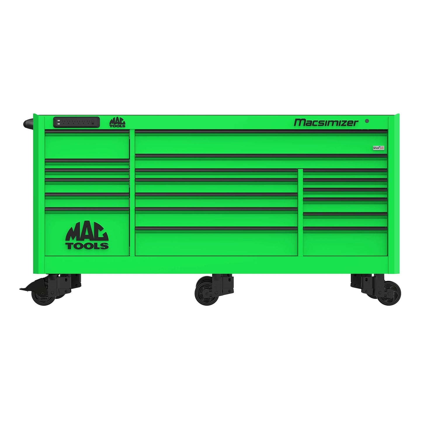 Macsimizer® 19-Drawer Workstation - Lime Green