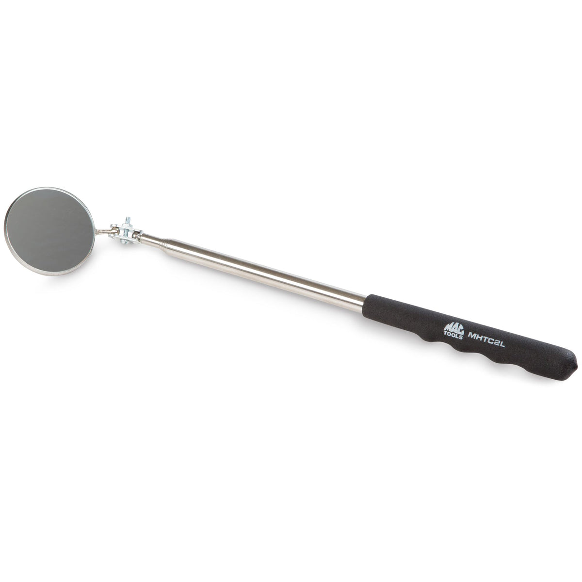 Telescoping Roound Extra-Long Magnifying Inspection Mirror - 2-1/4"