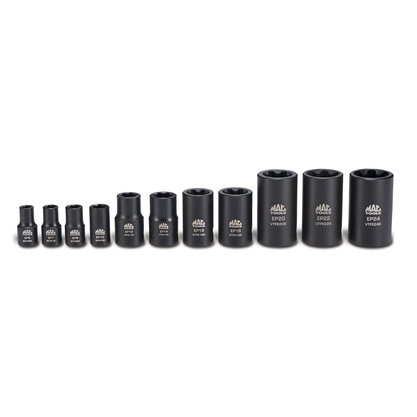 11-PC. Inverted Star Plus Impact Socket Set