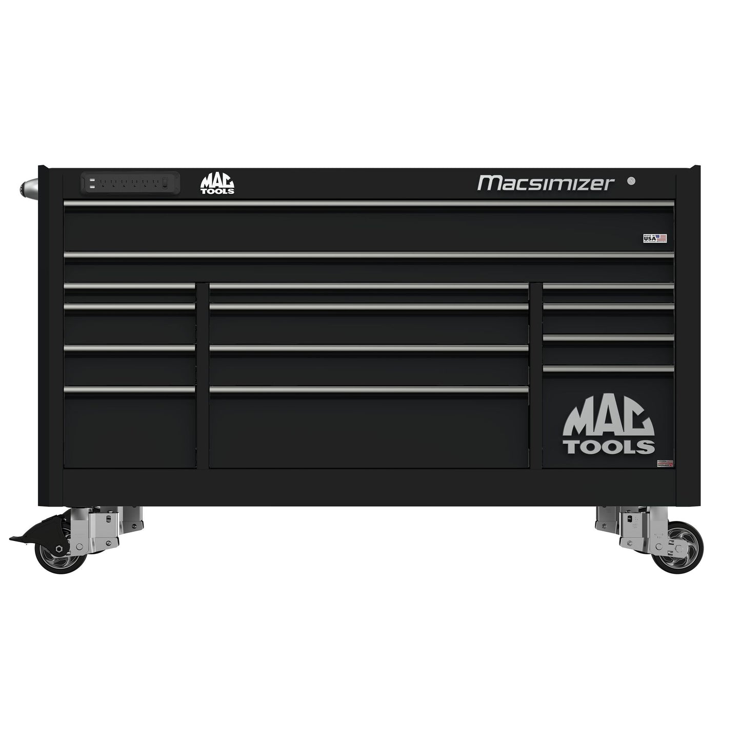 Macsimizer® Series 14-Drawer Workstation with PowerTech™ Drawer - Galaxy Black