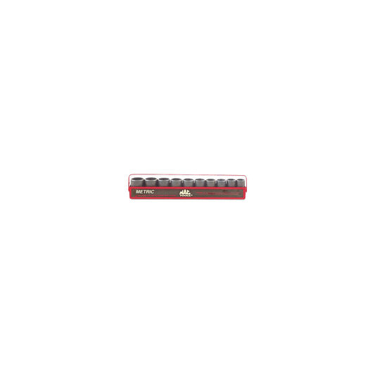 Socket Set, Intermediate Impact Metric in Metal Tray 3/8" Drive - 10-PC.