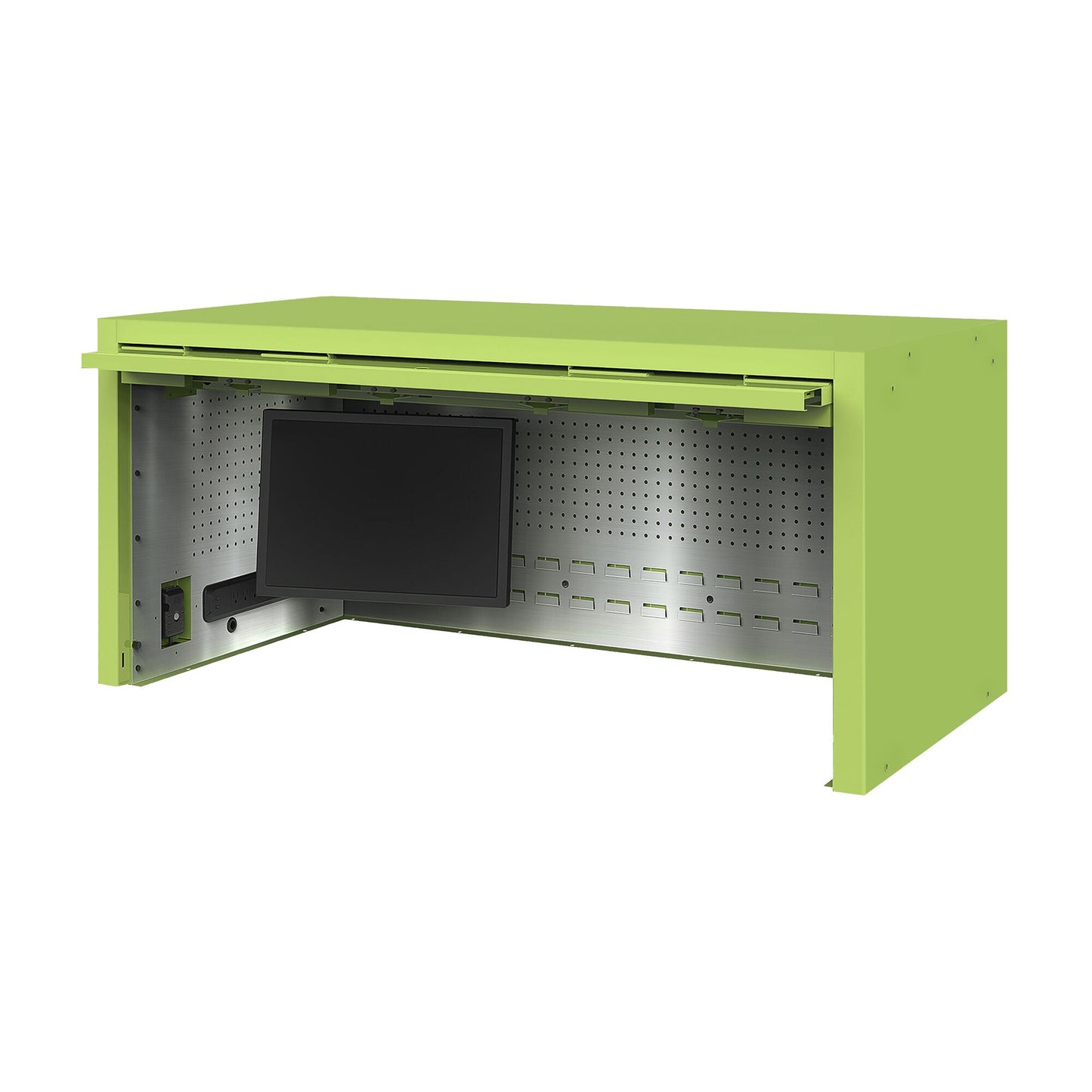 Macsimizer® HD Powered Top Hutch 56" - Demon Green-Matte Black