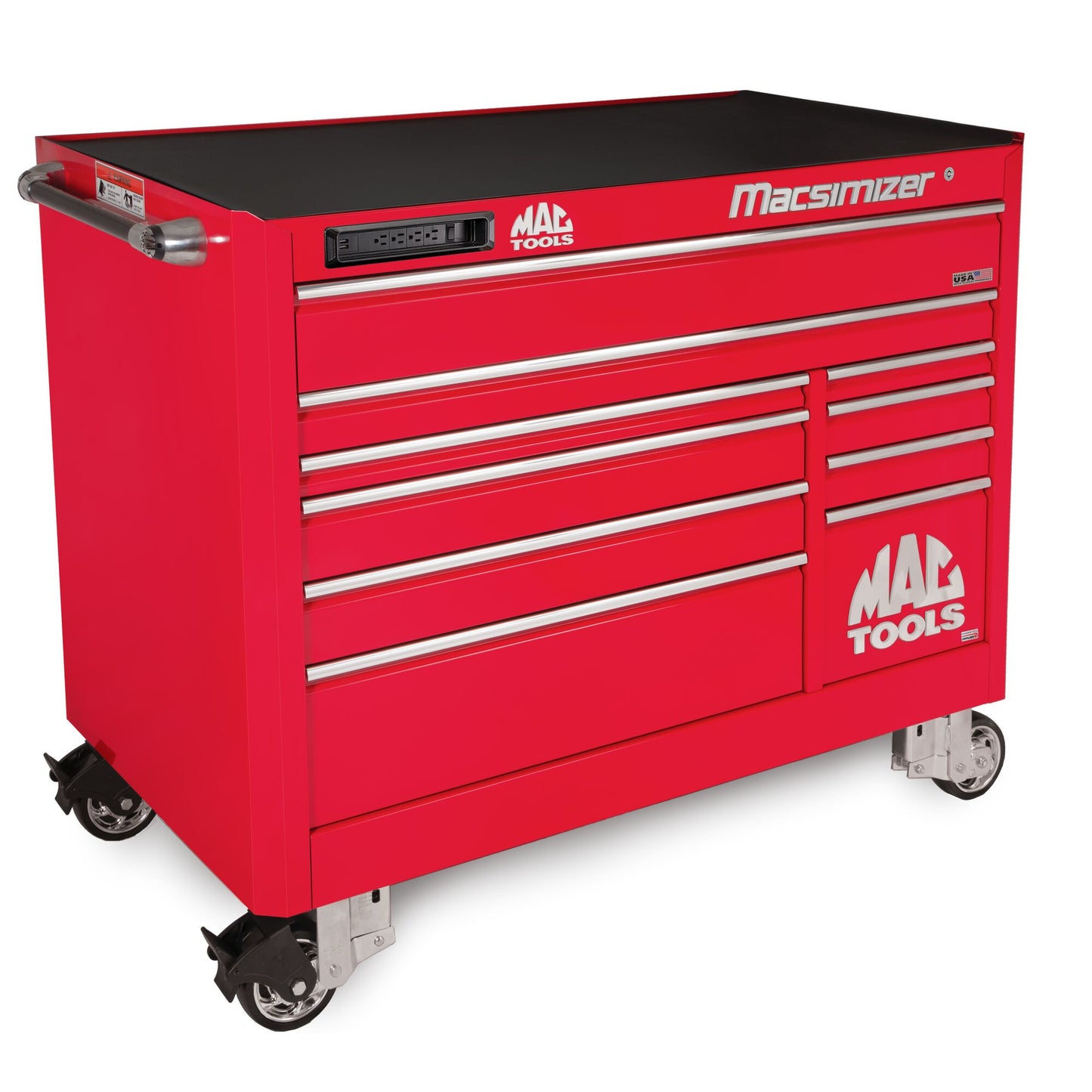 Macsimizer® 10-Drawer Workstation - Firebrick Red