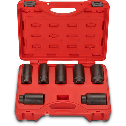 7-PC. 1/2" Drive Axle Nut Socket Set - 6-PT.