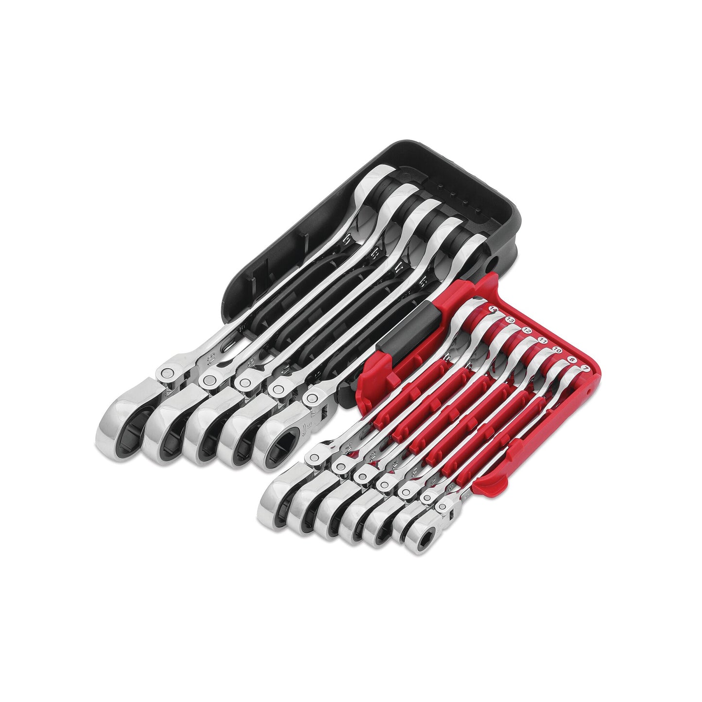 12-PC. Metric Flex-Head Ratcheting Wrench Set 6-PT.