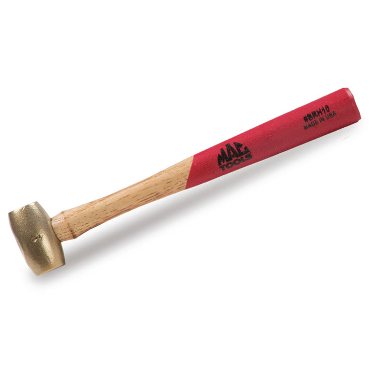 ABC Brass Hammer, 1 lb. with 12 Wood Handle - ABC1BW - Penn Tool Co., Inc