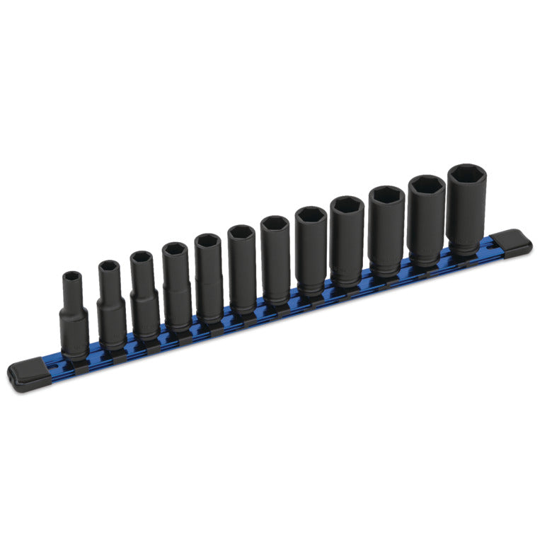 12-PC. 3/8" Drive Metric Deep Impact Socket Set - 6-PT.