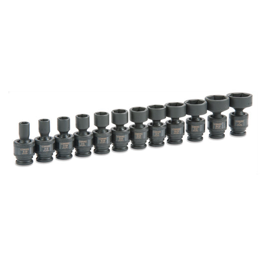 12-PC. 3/8" Drive SAE Universal Impact Socket Set - 6-PT.