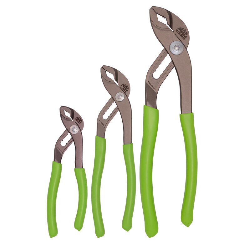 3-PC. Adjustable Joint C.S.T. Pliers Set HI-VIZ Green - PS3AJCSTG