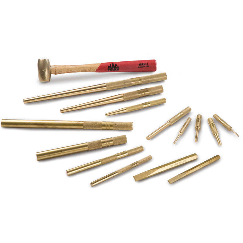 15 Pc. Master Brass Punch & Chisel Set - David's Heavy Duty Tool Sales