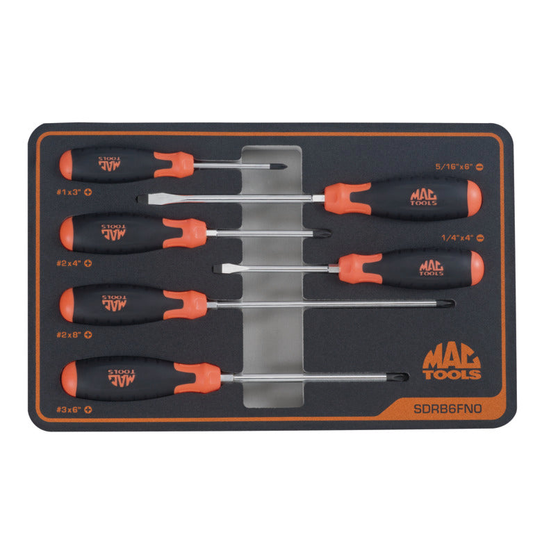 6PC MAC ORANGE S/D FOAM SET - SDRB6FNO | Mac Tools