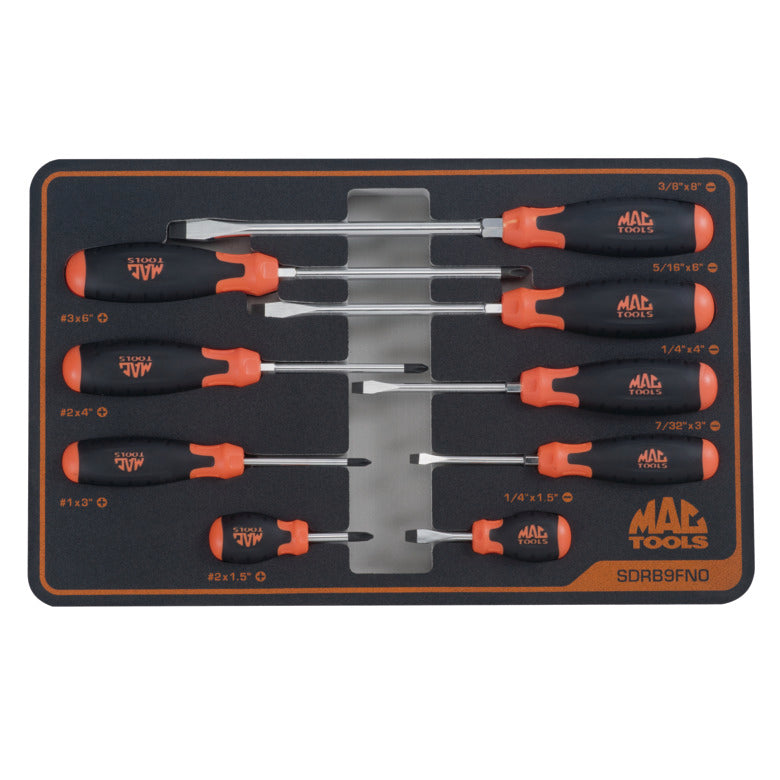9PC MAC ORANGE S/D FOAM SET - SDRB9FNO | Mac Tools